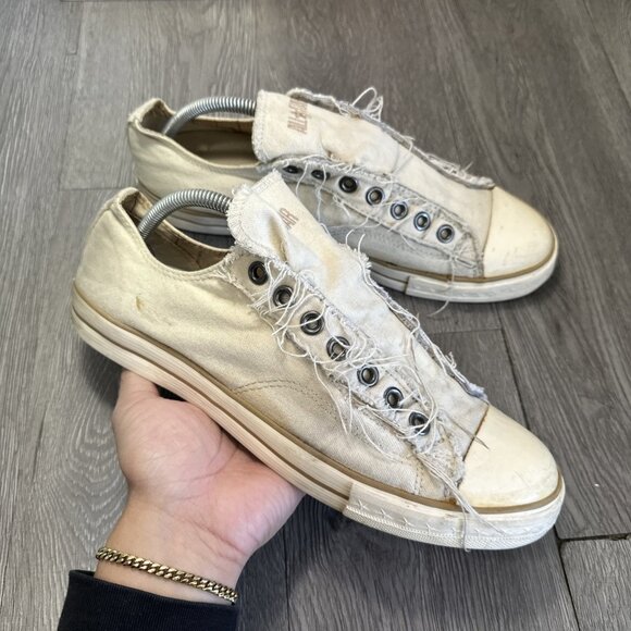 Converse All Star x John Varvatos Cream Laceless Slip On